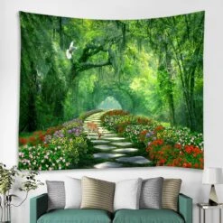 Tenture Forêt Et Fleurs