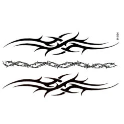 Tribal Et Barbelé Tatouage éphémère