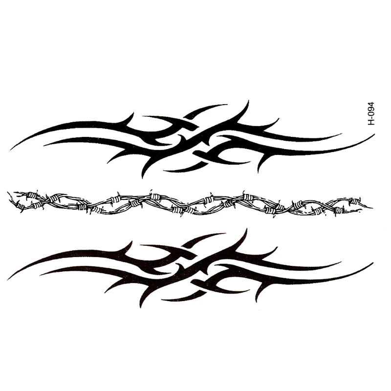 Tribal Et Barbelé Tatouage éphémère 1 Tribal Et Barbelé Tatouage éphémère